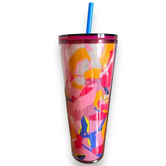 Lot of 3 Starbucks 2023 SPRING FLOWER Venti Cold Cup Tumblers | Pink Blue Floral - Picture 13 of 15